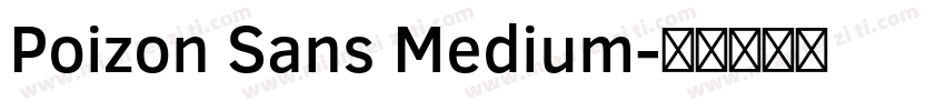 Poizon Sans Medium字体转换